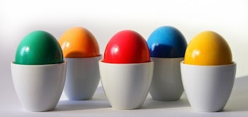 Multicolored Egg Ornament on White Desk