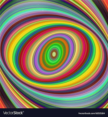 Multicolored ellipse fractal art background vector image
