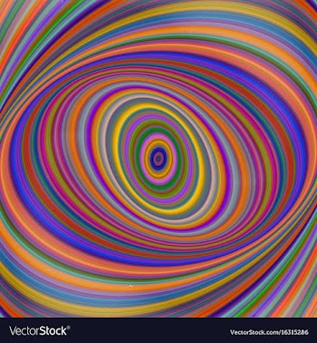 Multicolored ellipse fractal art background vector image