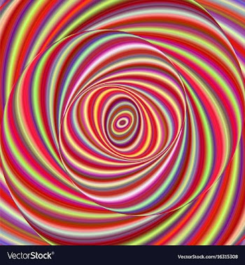 Multicolored ellipse fractal art background vector image