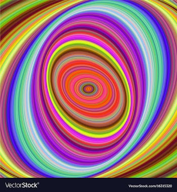 Multicolored elliptical digital fractal background vector image
