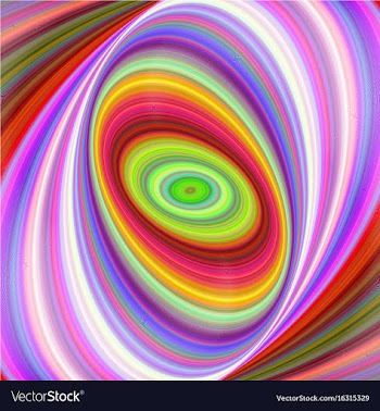 Multicolored elliptical fractal art background vector image