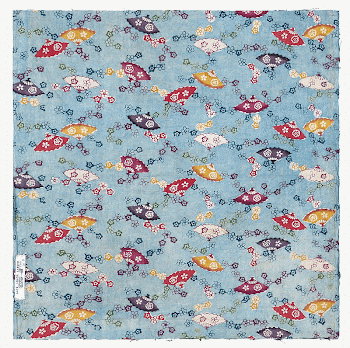 Multicolored fan and floral fabric | Free Photo Illustration - rawpixel