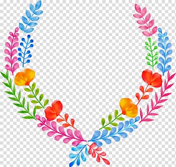 Multicolored fern flower wreath , Wedding invitation Birthday Greeting & Note Cards, Wheat badge transparent background PNG clipart