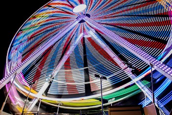 Multicolored Ferry's Wheel during Night Time