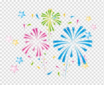 Multicolored fireworks illustration, Fireworks Cartoon RGB color model, Colorful fireworks stars transparent background PNG clipart