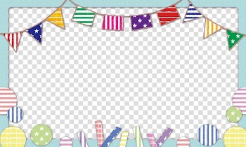 Multicolored flag decors, Fate/stay night STUDIO DECO, Cute border frame maternal material transparent background PNG clipart