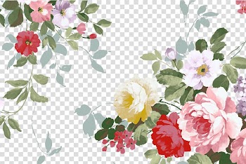Multicolored floral art, Garden roses Paper Flower Curtain , Floral elements transparent background PNG clipart