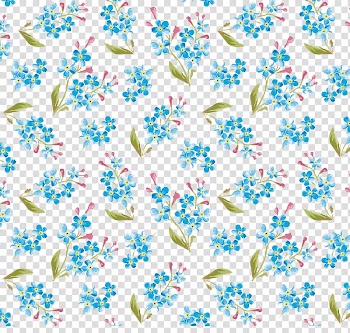 Multicolored flower graphic illustration, Watercolour Flowers Watercolor painting Pattern, Blue watercolor floral seamless background material transparent background PNG clipart
