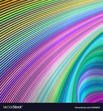 Multicolored fractal curve background design vector image