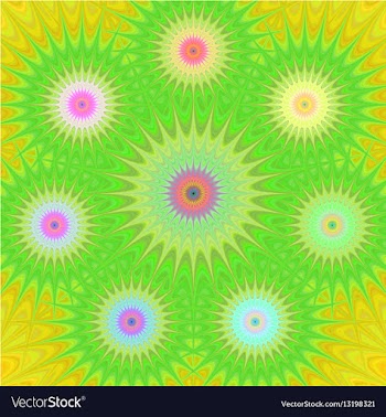 Multicolored fractal mandala background vector image