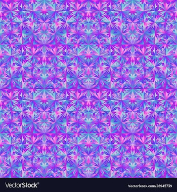 Multicolored geometrical abstract mosaic floral vector image
