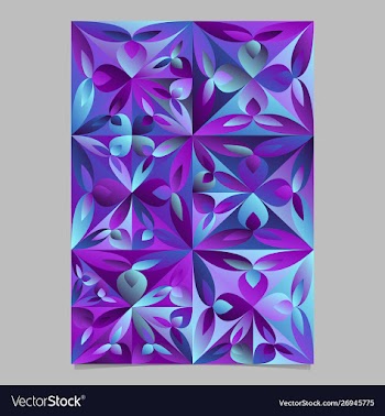 Multicolored geometrical floral mosaic pattern vector image