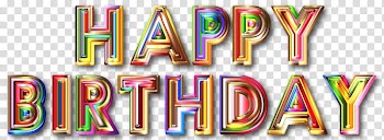 Multicolored happy birthday , Happy Birthday Neon Sign transparent background PNG clipart