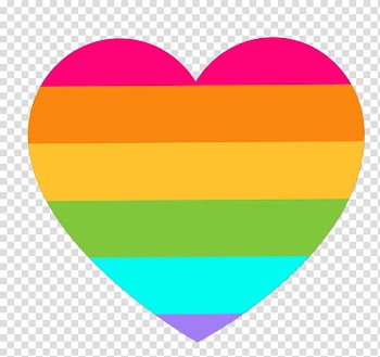 Multicolored heart art, Rainbow Euclidean , Valentine rainbow heart transparent background PNG clipart