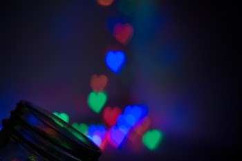 Multicolored Hearts Wallpaper