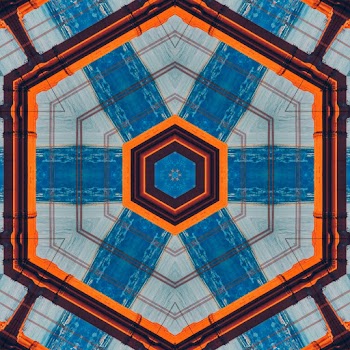 Multicolored Hexagonal Illusion Illustration
