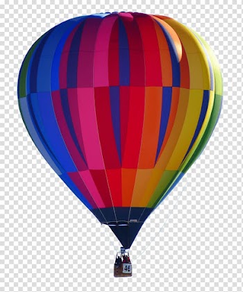 Multicolored hot air balloon, Colourful Hot Air Balloon transparent background PNG clipart