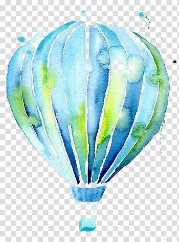 Multicolored hot air balloon, Hot air balloon Drawing Watercolor painting Illustration, hot air balloon transparent background PNG clipart