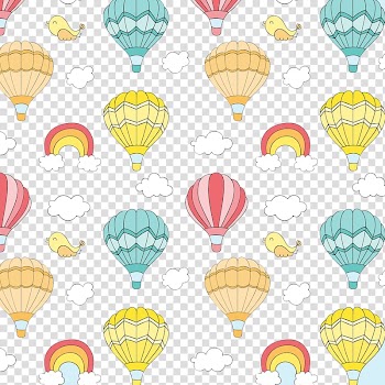Multicolored hot air balloon illustration, Hot air balloon Euclidean Pattern, hot air balloon background transparent background PNG clipart