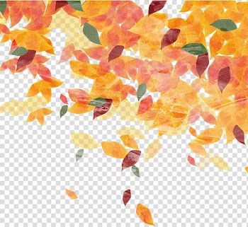 Multicolored leafed illustration, Leaf Autumn Pattern, Hand-painted leaves transparent background PNG clipart