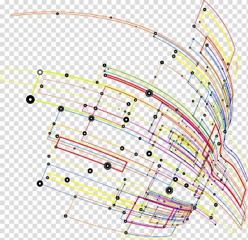 Multicolored , Line Point, Colorful science and technology lines background transparent background PNG clipart