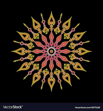 multicolored mandala ornament