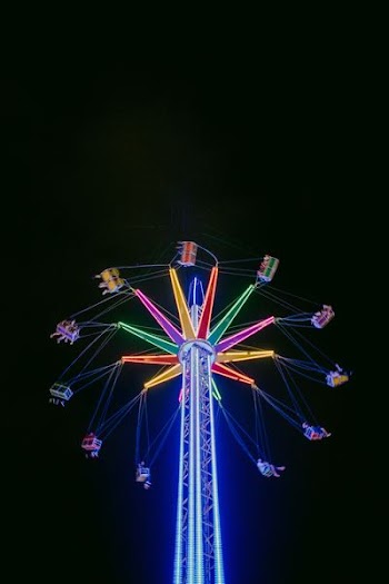 multicolored Mary Go Round ride