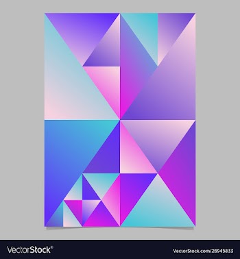 Multicolored minimal gradient triangle mosaic vector image