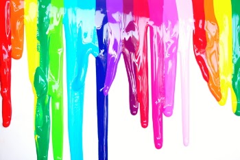 Multicolored Paint Drippings