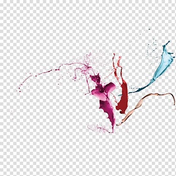 Multicolored paint splash art illustration, Watercolor painting, Colorful ink transparent background PNG clipart