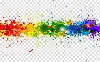 Multicolored paints, Color Graphic design Painting, Colorful ink transparent background PNG clipart