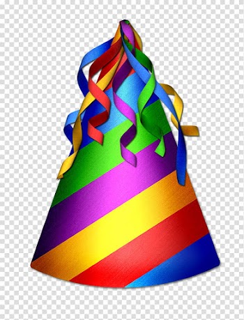 Multicolored party hat illustration, Party hat Birthday cake , Hd Birthday Hat Background transparent background PNG clipart