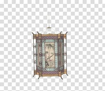 Multicolored pendant light transparent background PNG clipart