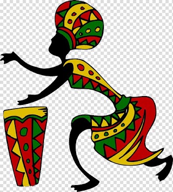 Multicolored person drumming graphics, Africa Drum Djembe, People of African drums transparent background PNG clipart