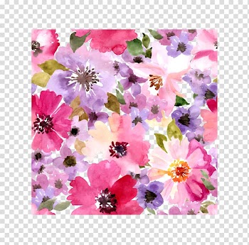 Multicolored petaled flowers , Flower Watercolor painting Drawing , flowers transparent background PNG clipart