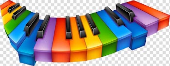 Multicolored piano , Piano Musical keyboard, Color piano keys transparent background PNG clipart