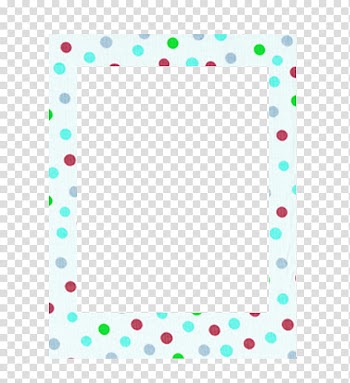 Multicolored polka dot frame transparent background PNG clipart