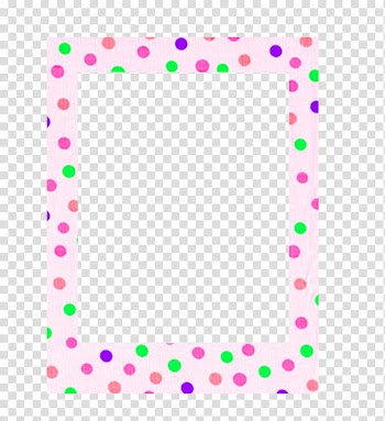 Multicolored polka dot frame transparent background PNG clipart