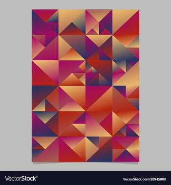 Multicolored polygonal abstract triangle poster vector image