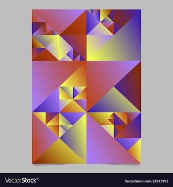 Multicolored polygonal geometrical triangle page vector image