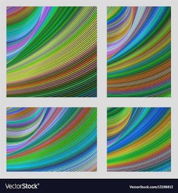 multicolored psychedelic brochure background set