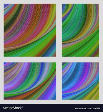 Multicolored psychedelic brochure background set vector image