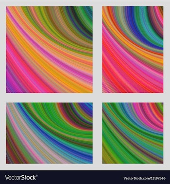 Multicolored psychedelic brochure background set vector image
