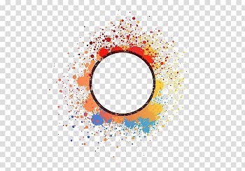 Multicolored round boarder illustration, Color Web banner Abstract art, Abstract paint design transparent background PNG clipart