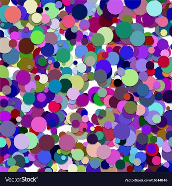 Multicolored scattered dot pattern background vector image