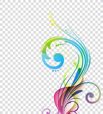 Multicolored scroll , Motif Pattern, Color abstract pattern transparent background PNG clipart