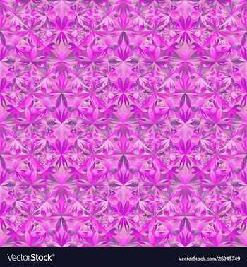 Multicolored seamless triangular flower pattern vector image