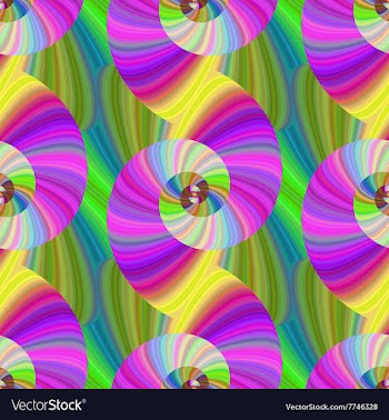 Multicolored spiral fractal pattern vector image