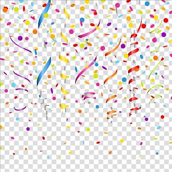 Multicolored sprinkles, Paper Confetti Scalable Graphics, Sky ribbon transparent background PNG clipart